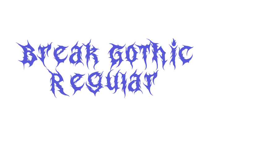 Break Gothic Regular Font Download