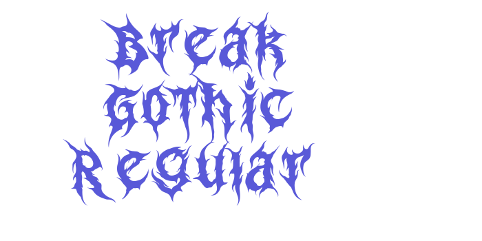 Break Gothic Regular Font