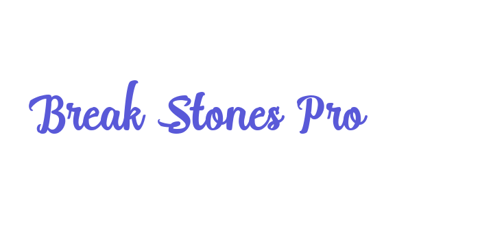 Break Stones Pro Font Download