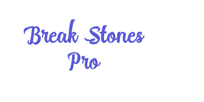 Break Stones Pro Font