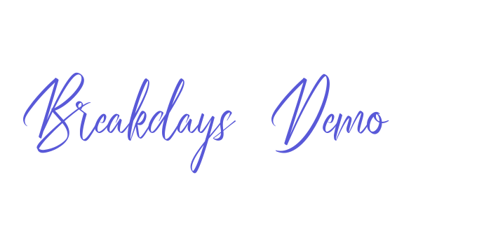 Breakdays Demo Font Download