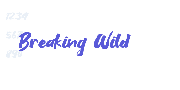 Breaking Wild font free