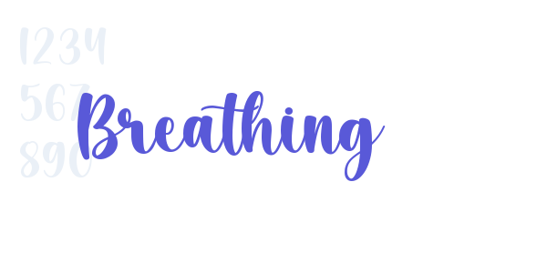 Breathing font free