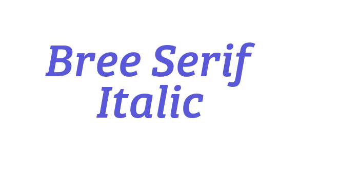 Bree Serif Italic Font Download