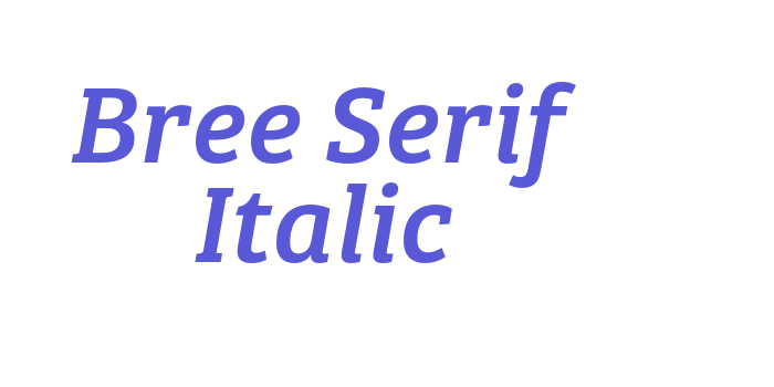 Bree Serif Italic Font