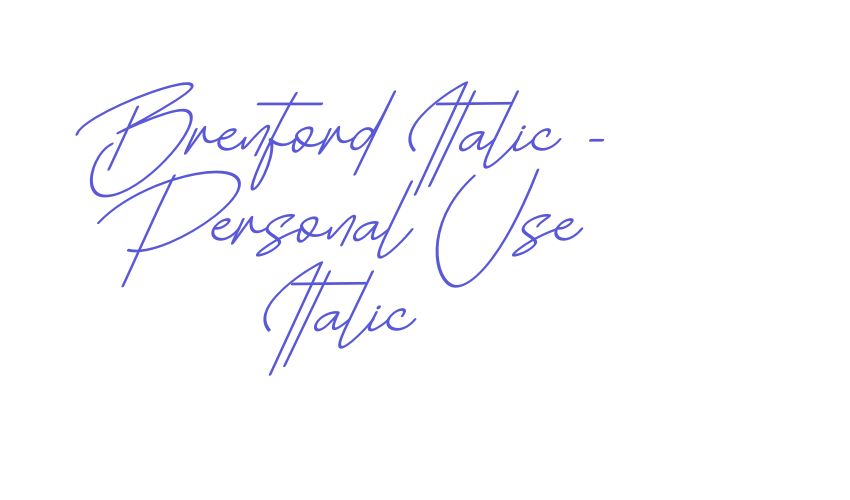 Brenford Italic – Personal Use Italic Font Download