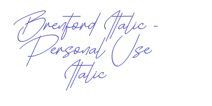 Brenford Italic – Personal Use Italic Font Download