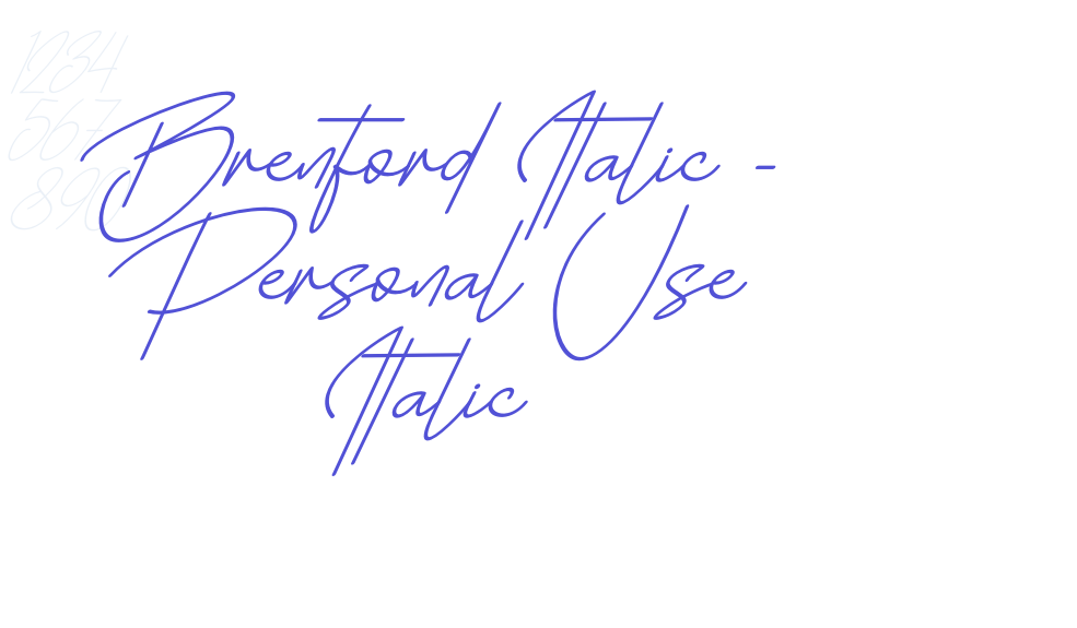 Brenford Italic – Personal Use Italic-font-download