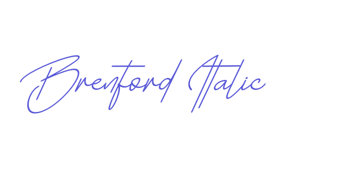 Brenford Italic Font