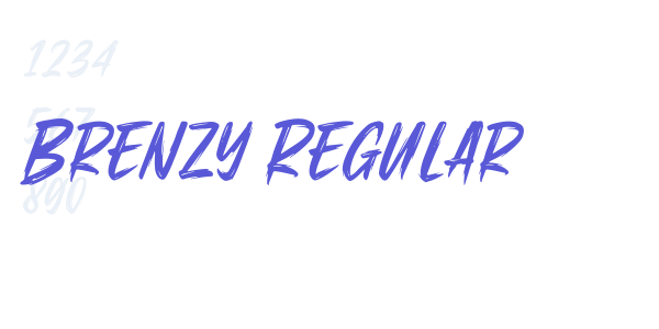 Brenzy Regular font free