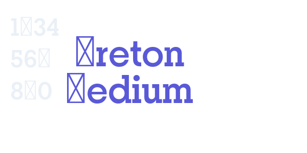 Breton Medium font free