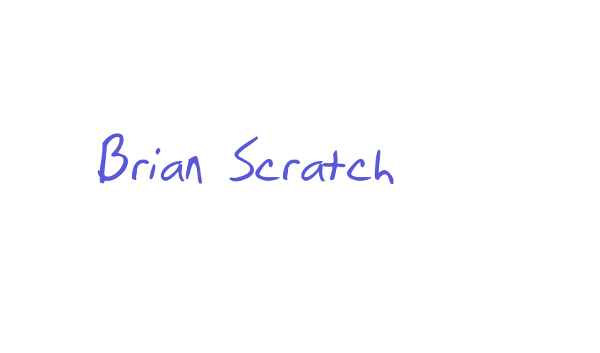 Brian Scratch Font