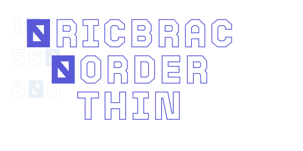 Bricbrac Border Thin font free