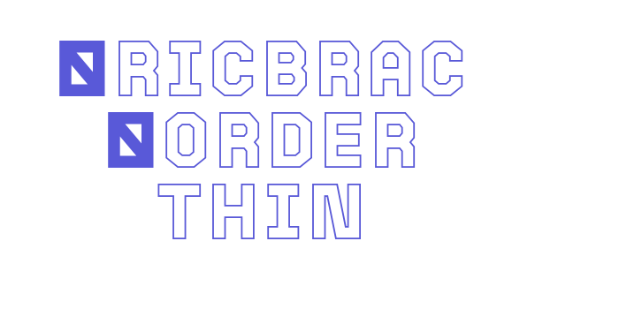 Bricbrac Border Thin Font Download