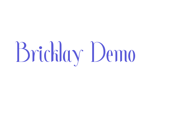 Bricklay Demo Font