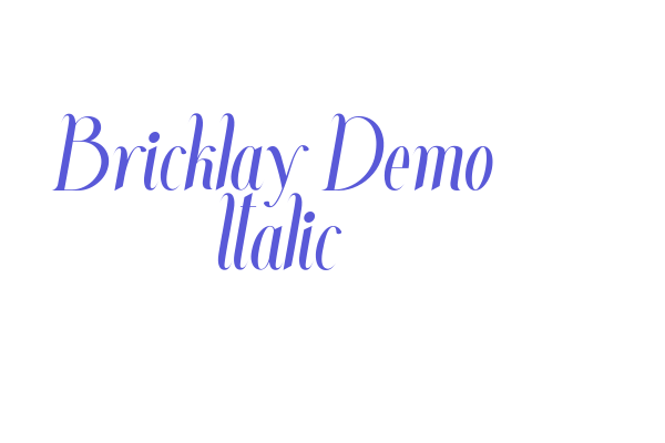 Bricklay Demo Italic Font