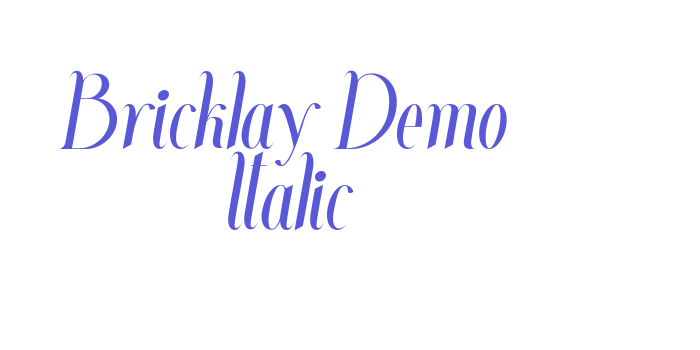 Bricklay Demo Italic Font Download