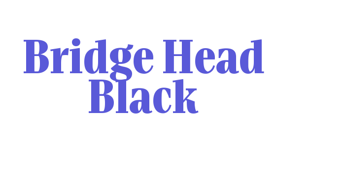 Bridge Head Black Font Download