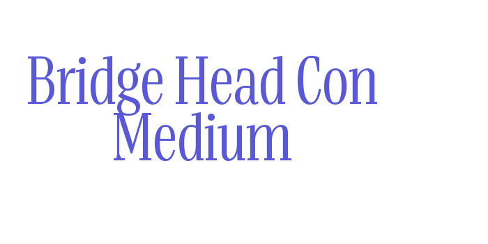 Bridge Head Con Medium Font Download