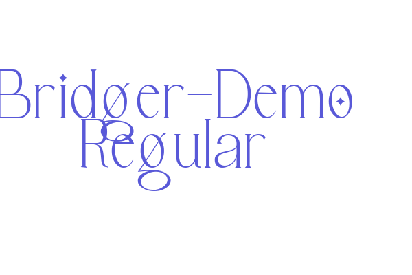 Bridger-Demo Regular Font