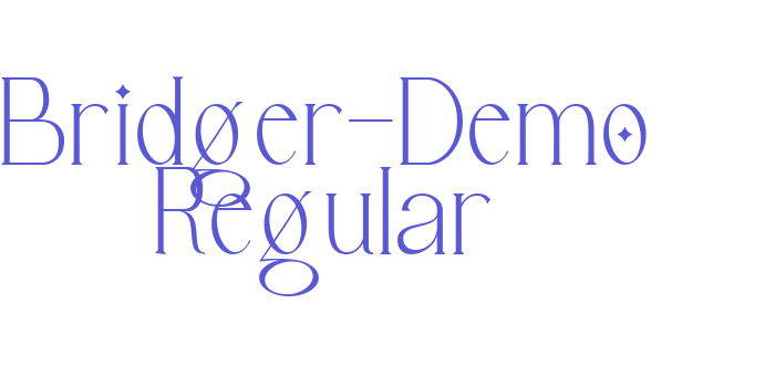 Bridger-Demo Regular Font Download