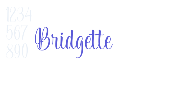 Bridgette font free