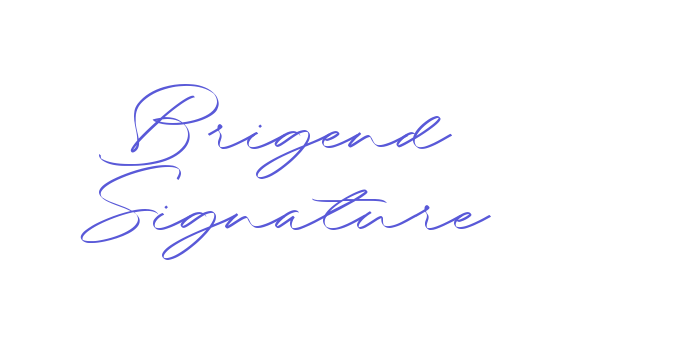 Brigend Signature Font Download