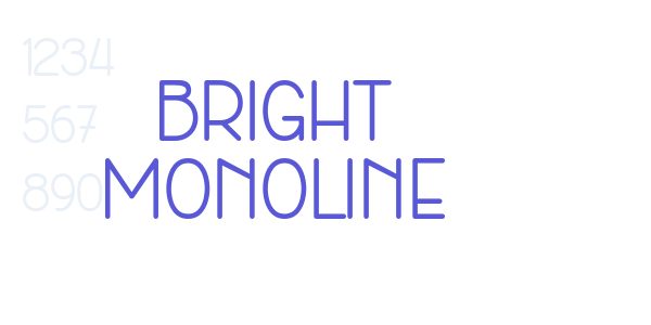 Bright Monoline font