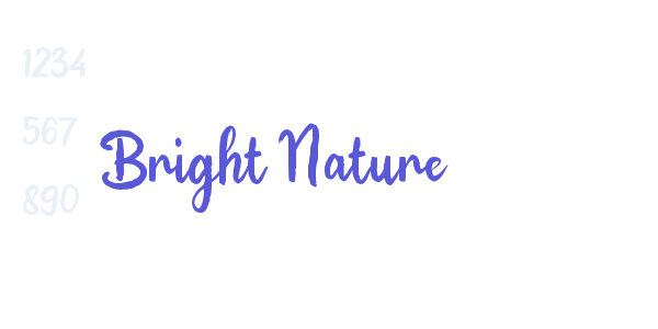 Bright Nature font free