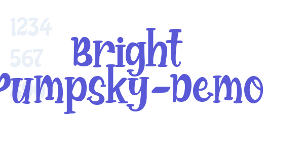 Bright Pumpsky-Demo font