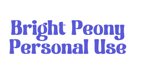 Bright Peony Personal Use Font Download