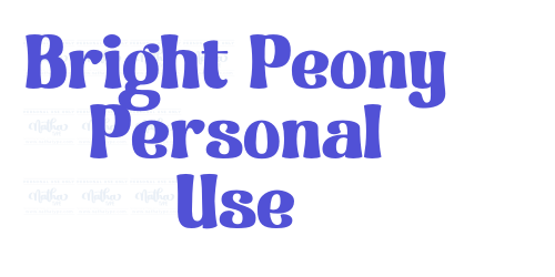 Bright Peony Personal Use-font-download