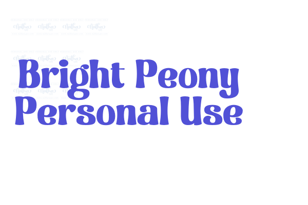 Bright Peony Personal Use
