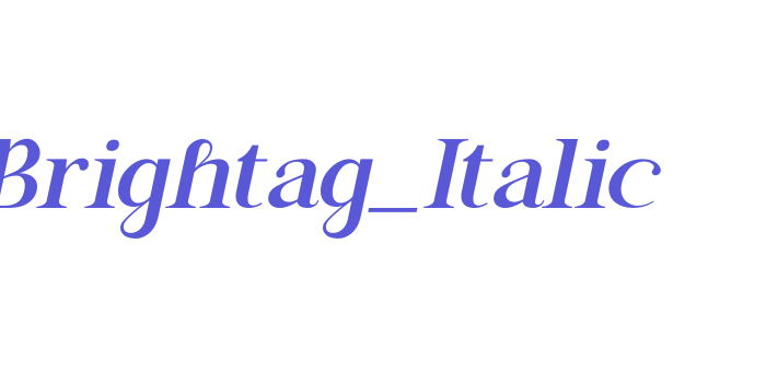 Brightag_Italic Font Download