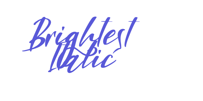 Brightest Italic Font Download