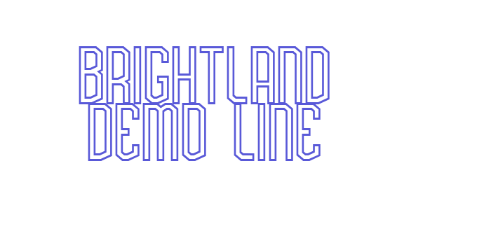 Brightland Demo Line Font Download