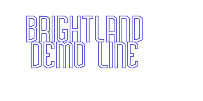 Brightland Demo Line Font