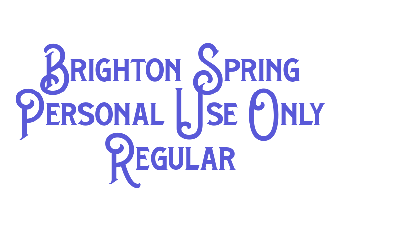 Brighton Spring Personal Use Only Regular Font Download