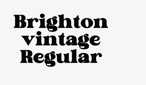 Brighton vintage Regular Font