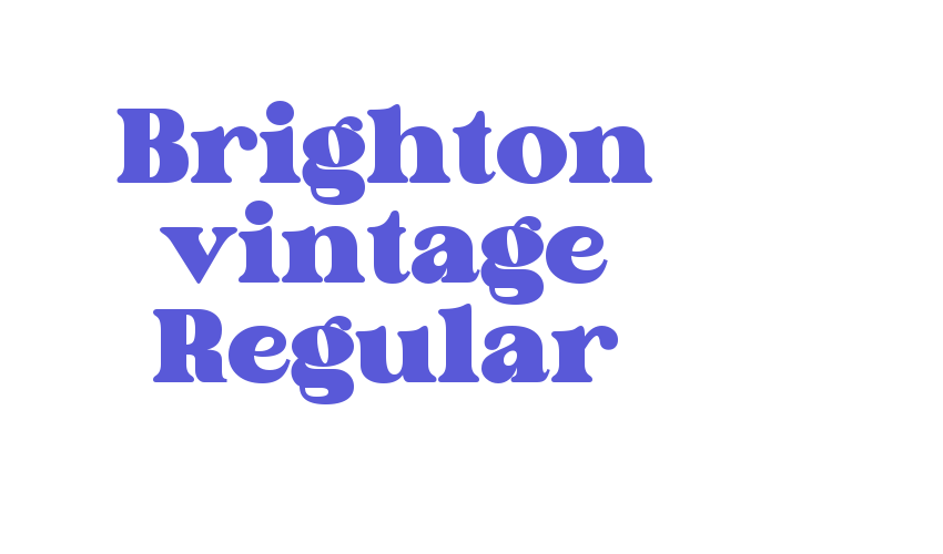 Brighton vintage Regular Font Download