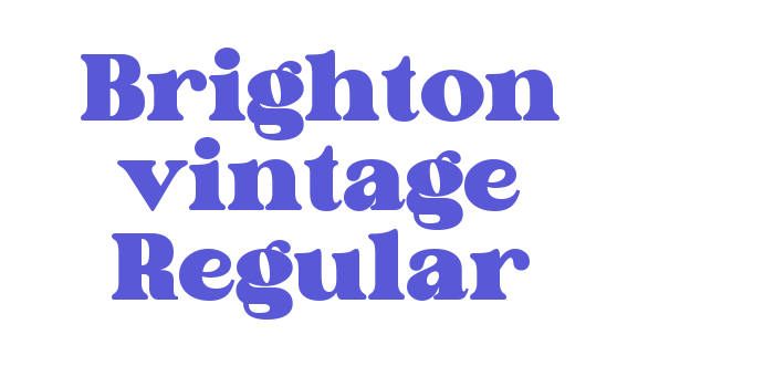 Brighton vintage Regular Font Download