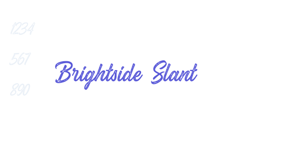 Brightside  Slant font free