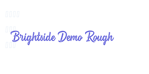 Brightside Demo Rough font free