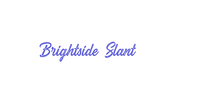 Brightside  Slant Font Download