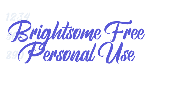 Brightsome Free Personal Use font