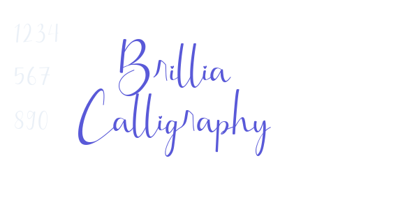 Brillia Calligraphy font free