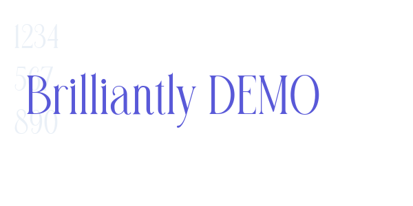 Brilliantly DEMO font free