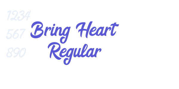 Bring Heart Regular font free