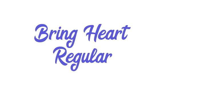 Bring Heart Regular Font Download