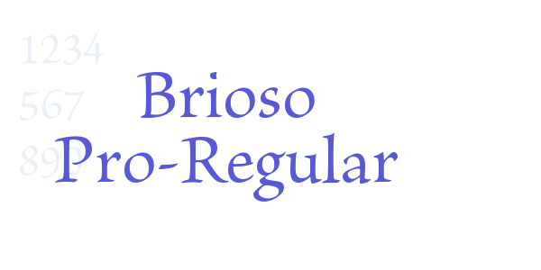 Brioso Pro-Regular font free